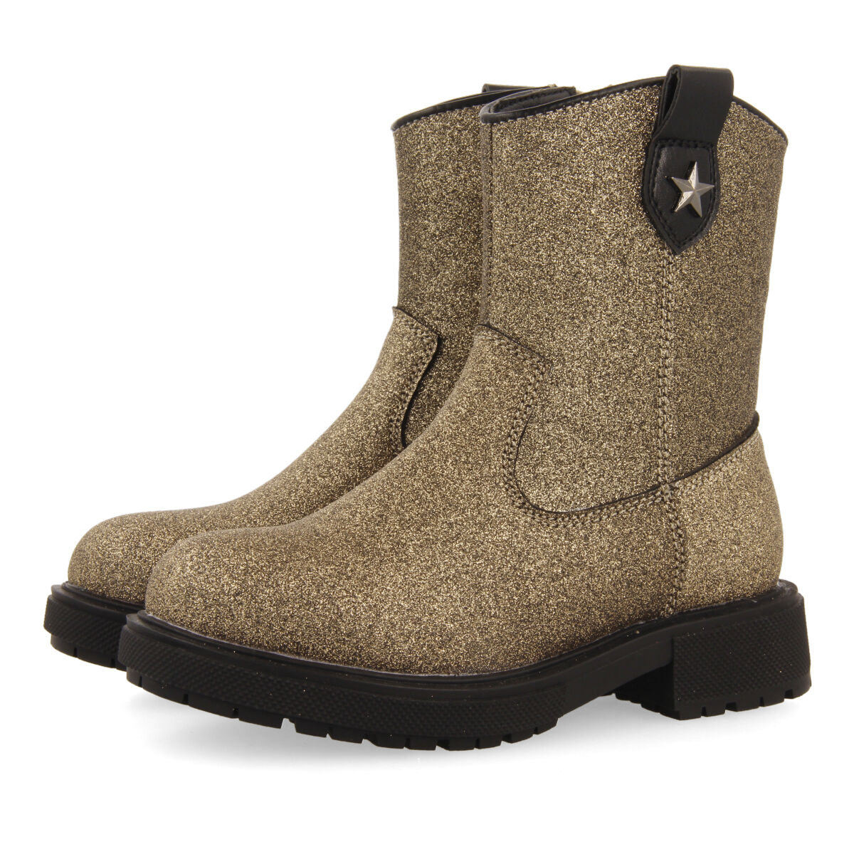 Admont children's glittery gold ankle boots