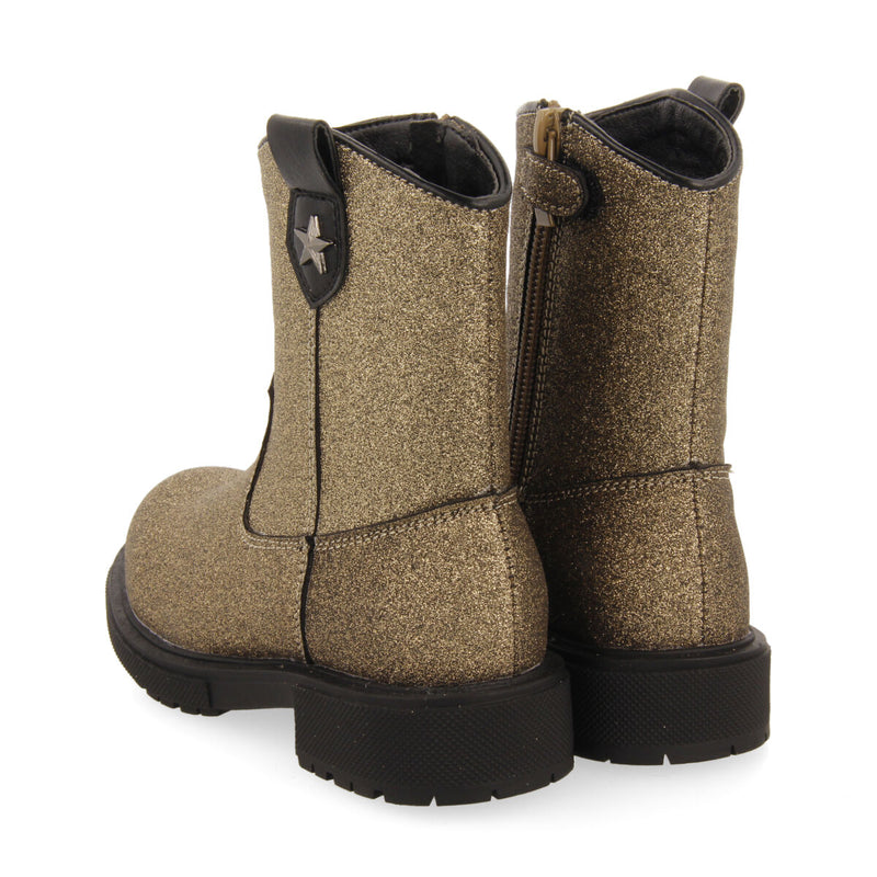 Admont children's glittery gold ankle boots