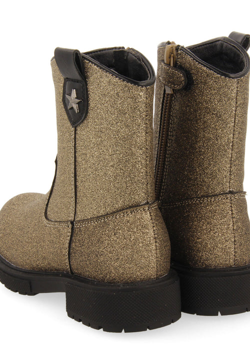 Admont children's glittery gold ankle boots