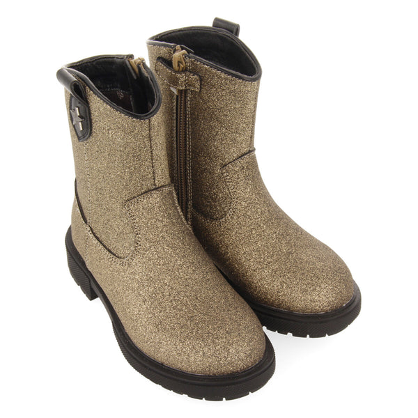 Admont children's glittery gold ankle boots