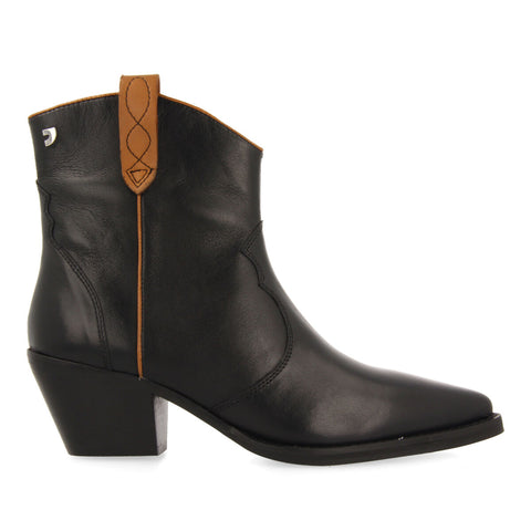 BOTÍN ESTILO COWBOY EN PIEL COLOR NEGRO PARA MUJER SYLTE
