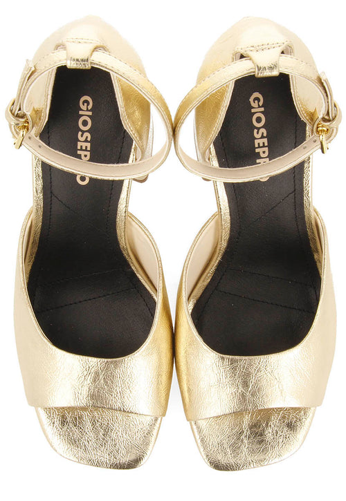 Sandalias color platino con tacón ancho y plataforma para mujer blunt 