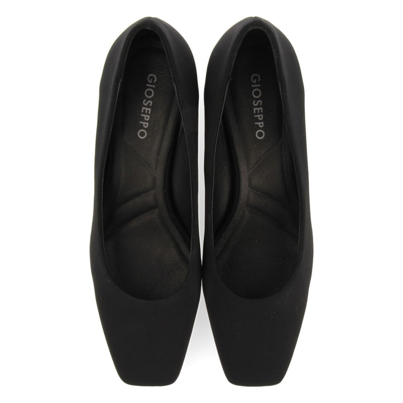 Flachau women's black court shoes with square toes