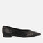 Bailarinas color negro de piel trenzada para mujer bognes 