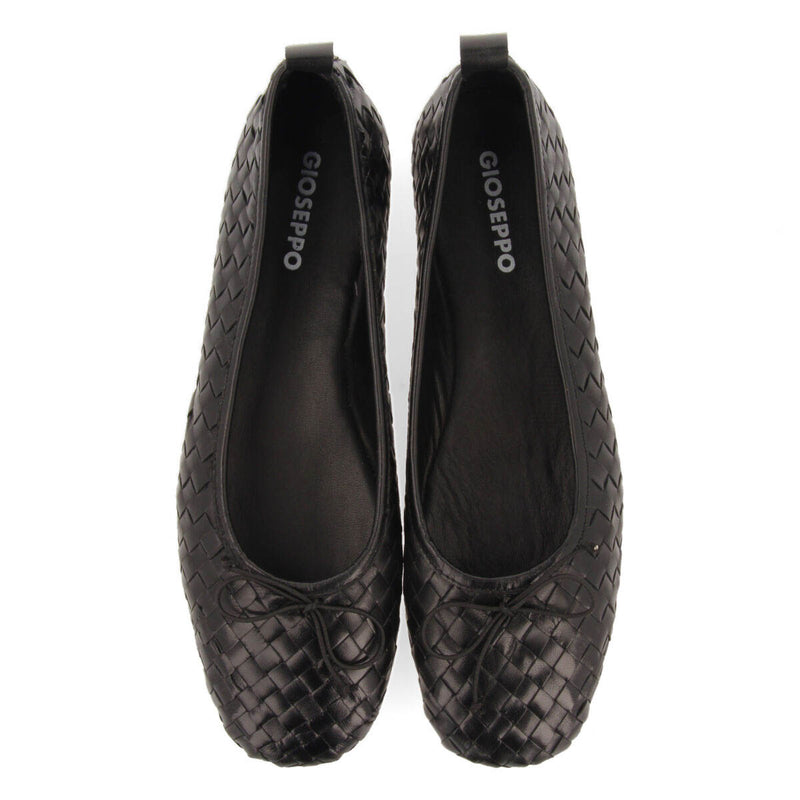 Bailarinas color negro de piel trenzada para mujer thisted
