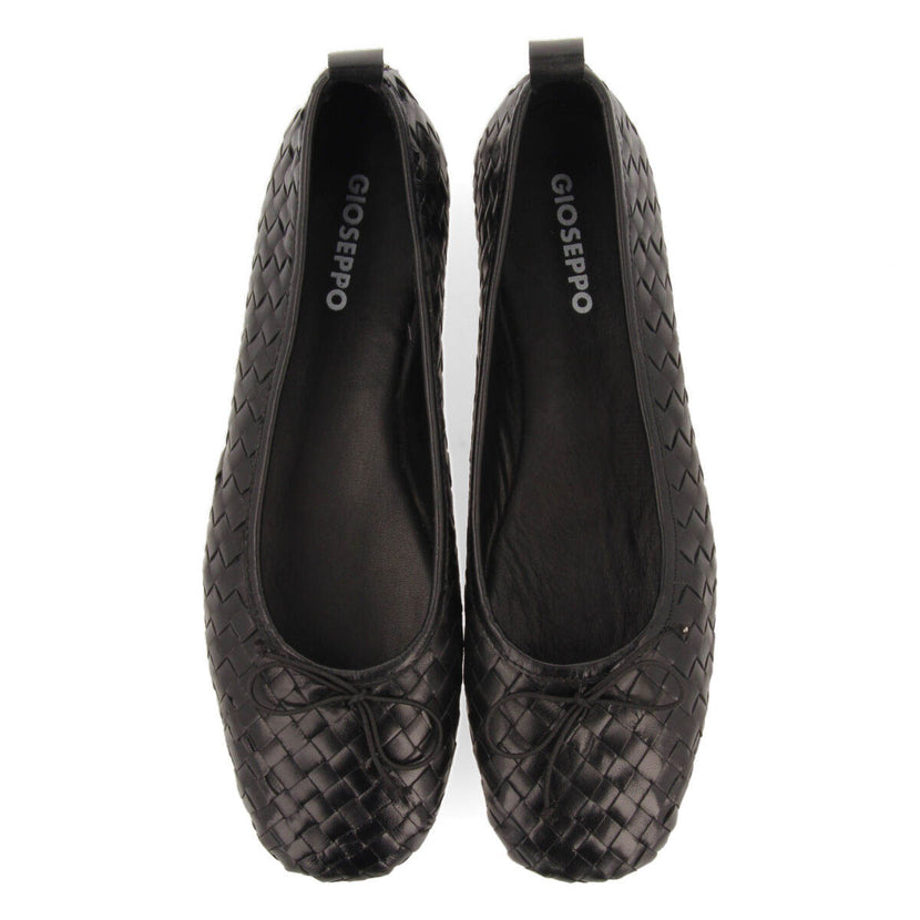 Bailarinas color negro de piel trenzada para mujer thisted