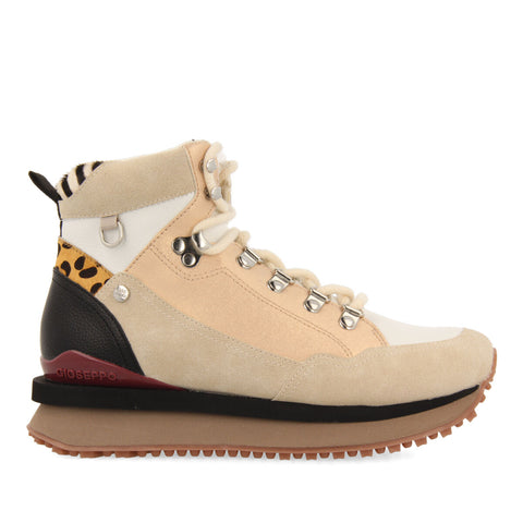 SNEAKERS BLANCAS TIPO BOTÍN MONTAÑERO CON DETALLES PARA MUJER HALSNAES