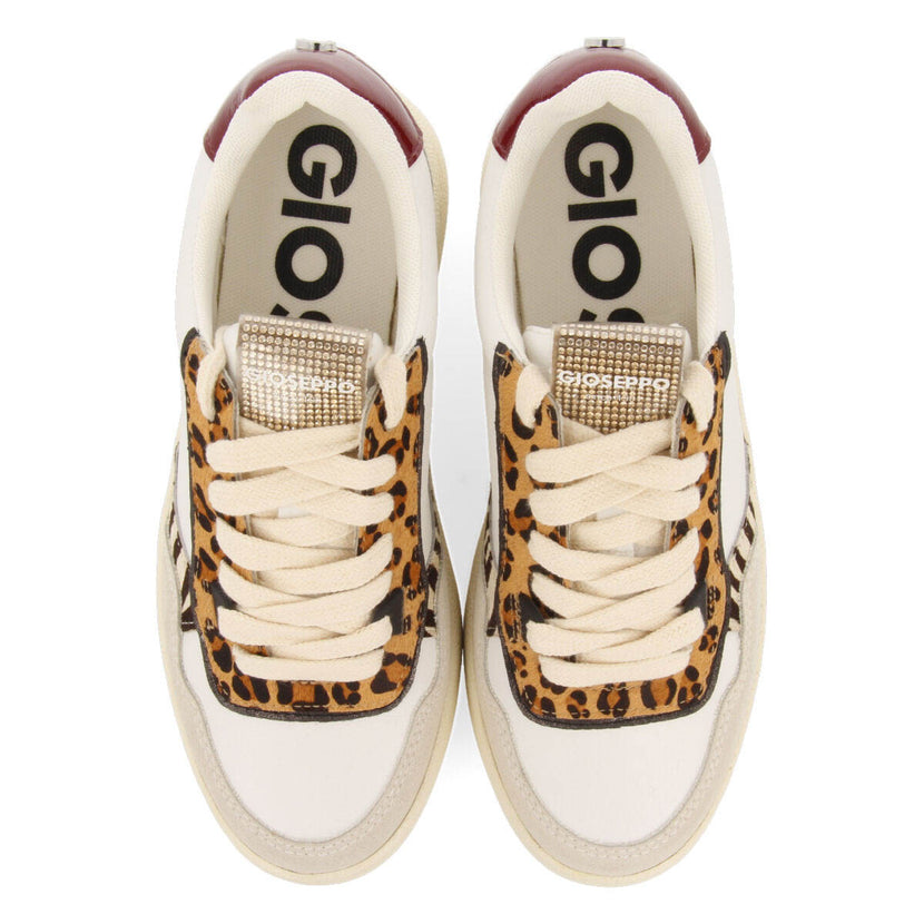 Sneakers blancas con mix de estampados para mujer bowdle 