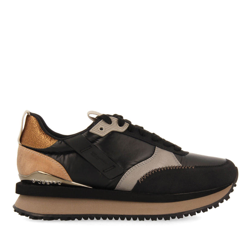 Sneakers negras monocolor acolchadas con detalles para mujer gladsaxe 