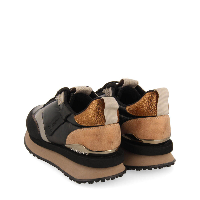 Sneakers negras monocolor acolchadas con detalles para mujer gladsaxe 
