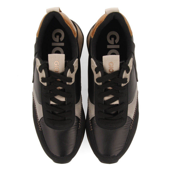 Sneakers negras monocolor acolchadas con detalles para mujer gladsaxe 