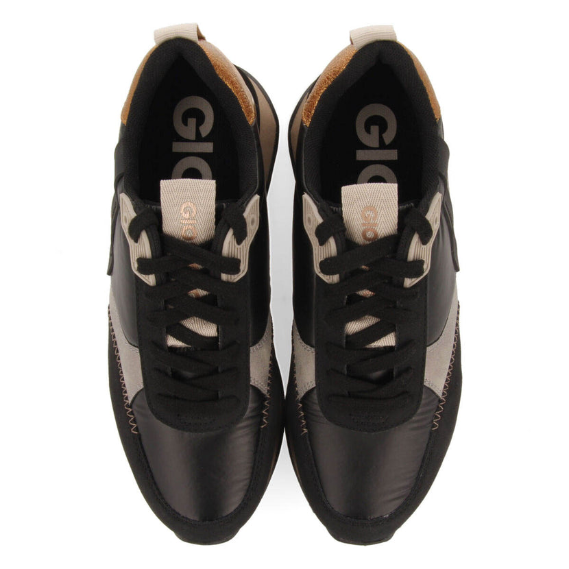 Sneakers negras monocolor acolchadas con detalles para mujer gladsaxe 