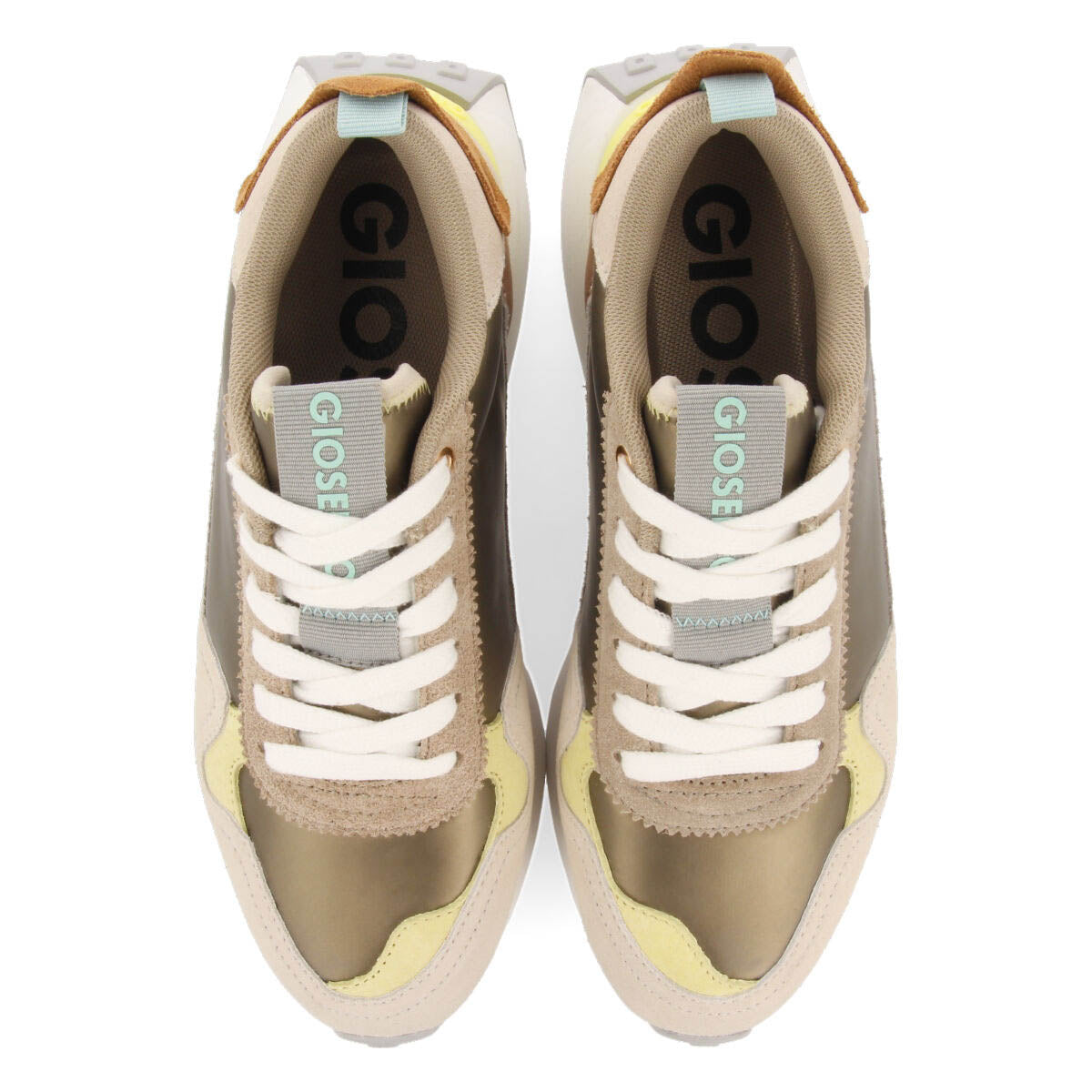 Selkirk women's gold retro sneakers with details