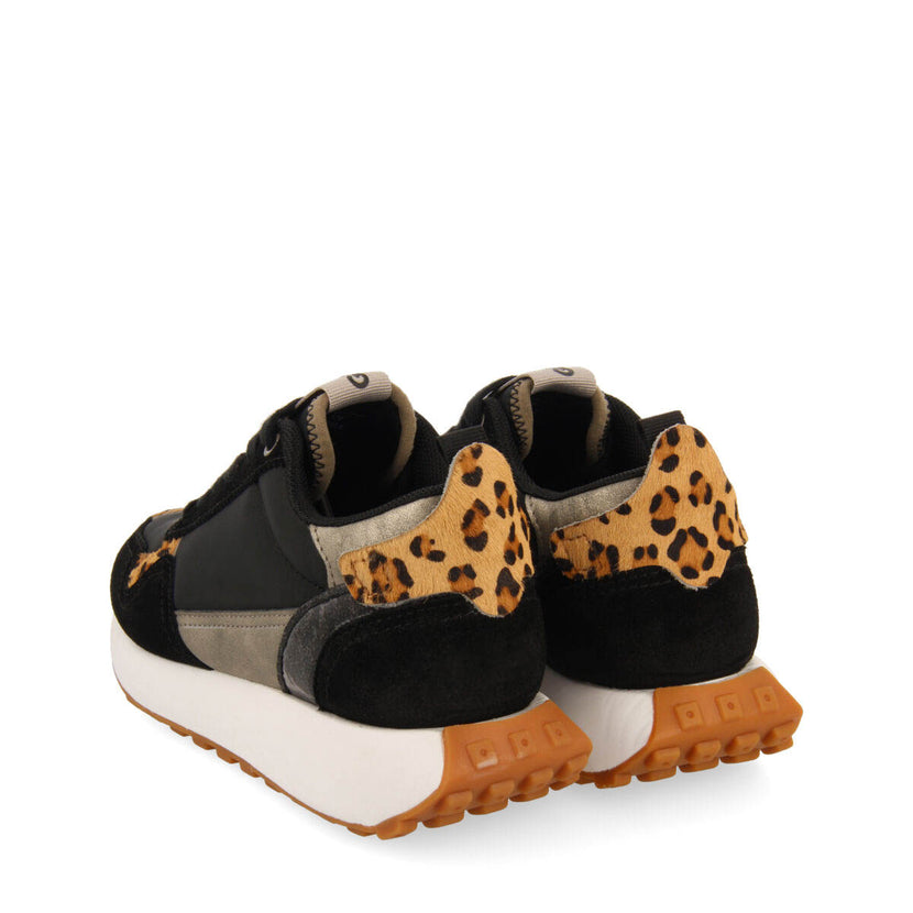 Sneakers retro nere con dettagli pastello da donna onaka  