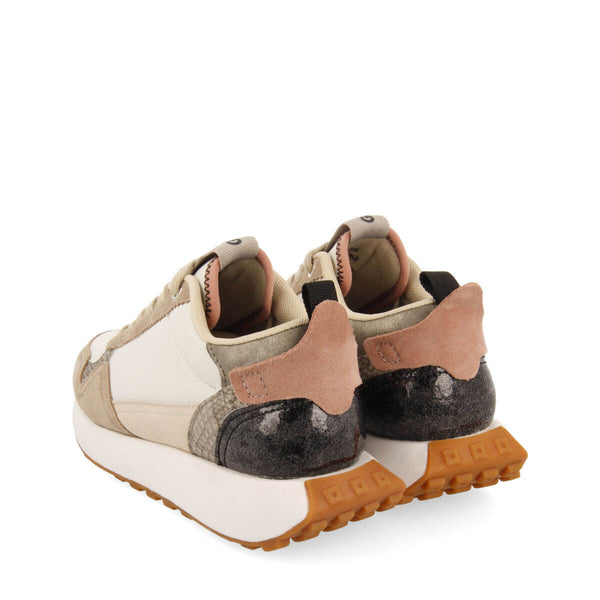 Killin women's white retro sneakers with glitter and prints