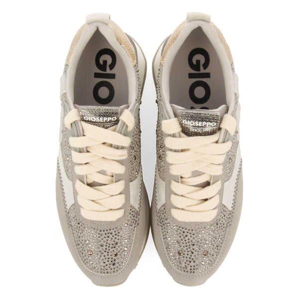 SNEAKERS CINZENTOS MONOCOLORIDOS COM DETALHE DE CRISTAIS PARA MULHER ETHAN 