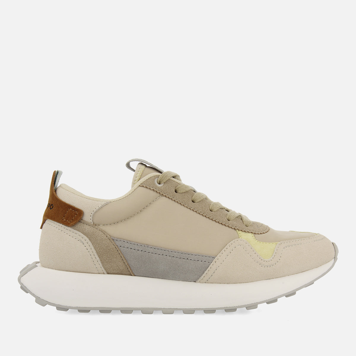 Sneakers retro beige con colori a contrasto da uomo carluke