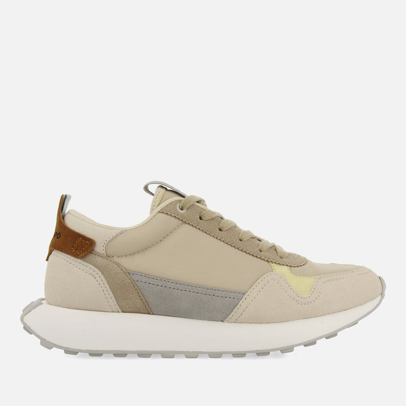 Sneakers retro beige en contraste de colores para hombre carluke