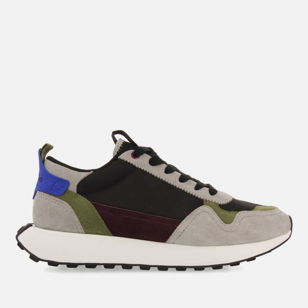 Sneakers retro negras en contraste de colores para hombre carluke