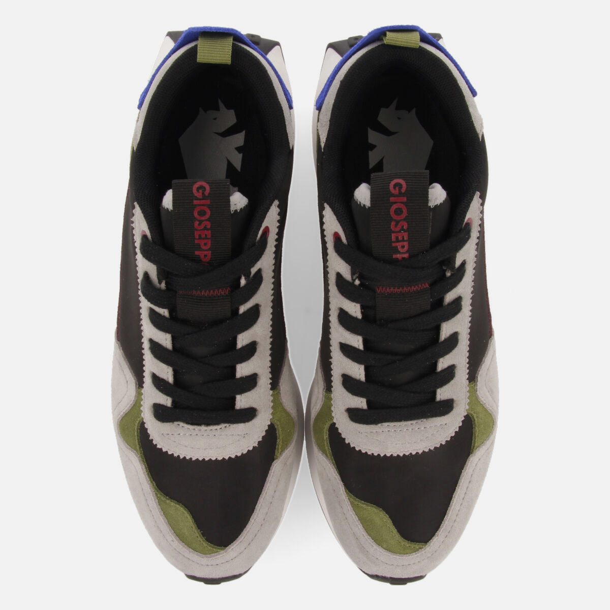 Sneakers retro nere con colori a contrasto da uomo carluke