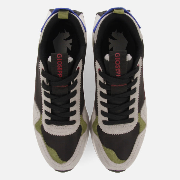 Sneakers retro negras en contraste de colores para hombre carluke