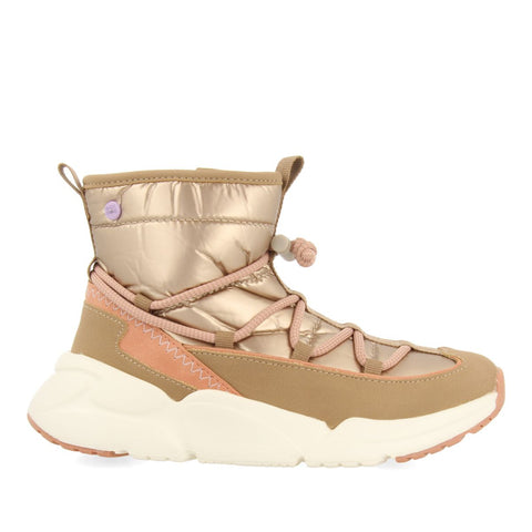 SNEAKERS TIPO BOTÍN ESTILO APRÈS SKI DORADAS PARA NIÑA Y NIÑO LEKANG