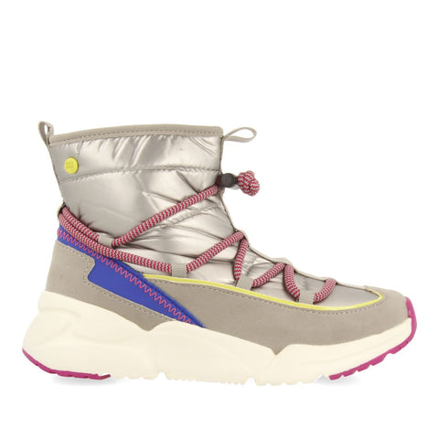 SNEAKERS TIPO BOTÍN ESTILO APRÈS SKI PLATA PARA NIÑA Y NIÑO LEKANG