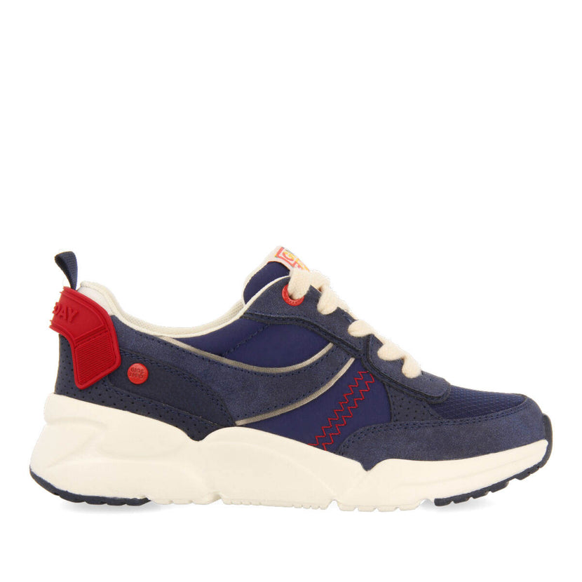 Rigside children's navy blue lace-up sneakers