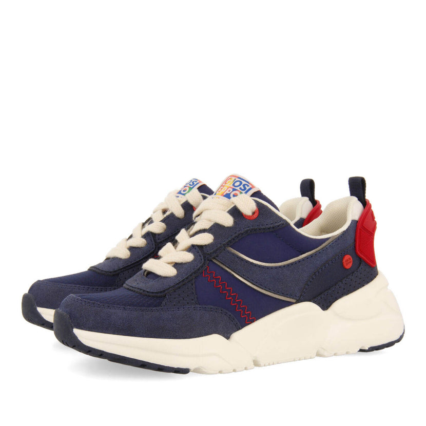 Rigside children's navy blue lace-up sneakers