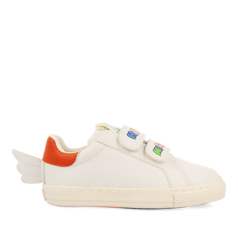 Oglala children's white sneakers with decorative wings