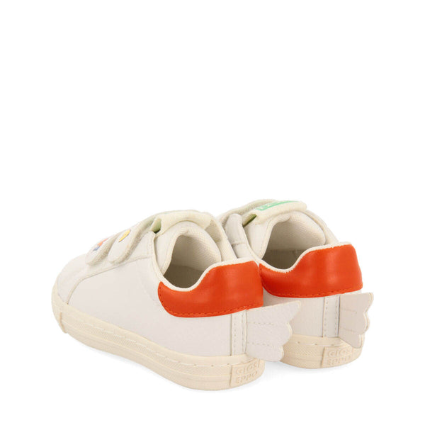 Oglala children's white sneakers with decorative wings