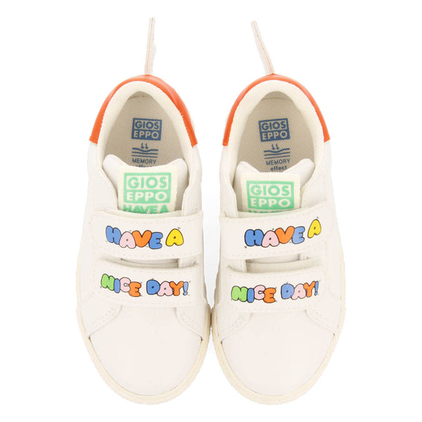 Oglala children's white sneakers with decorative wings
