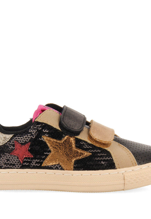Sneakers negras con estrellas para niña y niño gargu