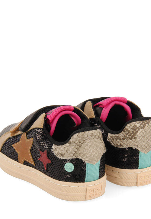 Sneakers negras con estrellas para niña y niño gargu