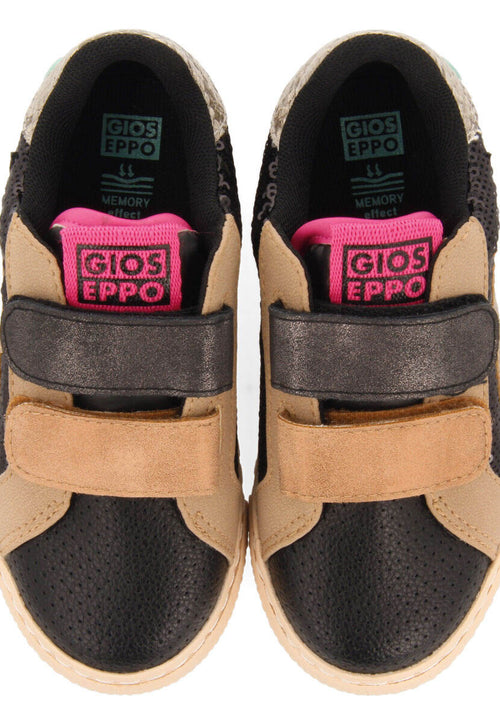 Sneakers negras con estrellas para niña y niño gargu