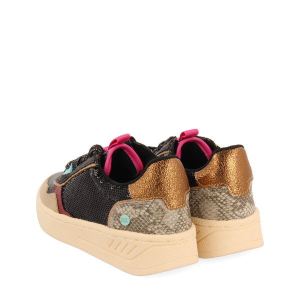 Erwin children's black retro sneakers