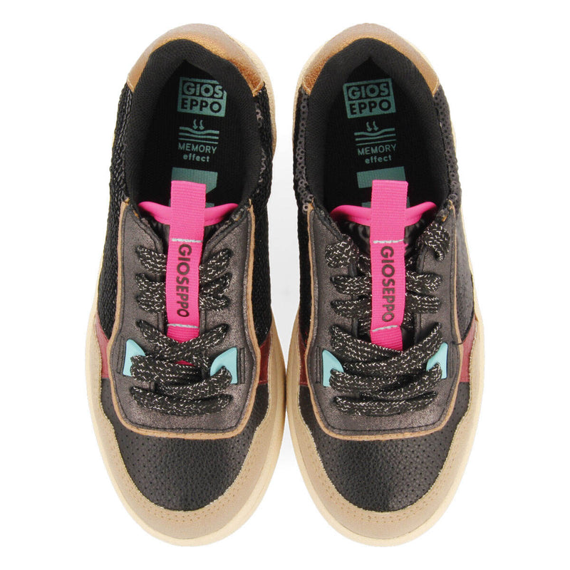 Erwin children's black retro sneakers