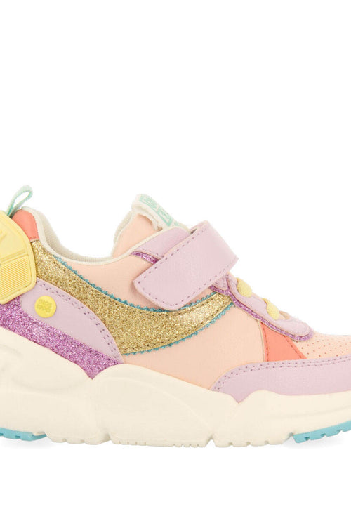 Sautens children's lilac sneakers with pastel colours