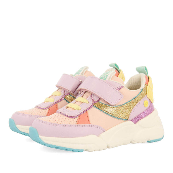 Sneakers lila con colores pastel para niña y niño sautens