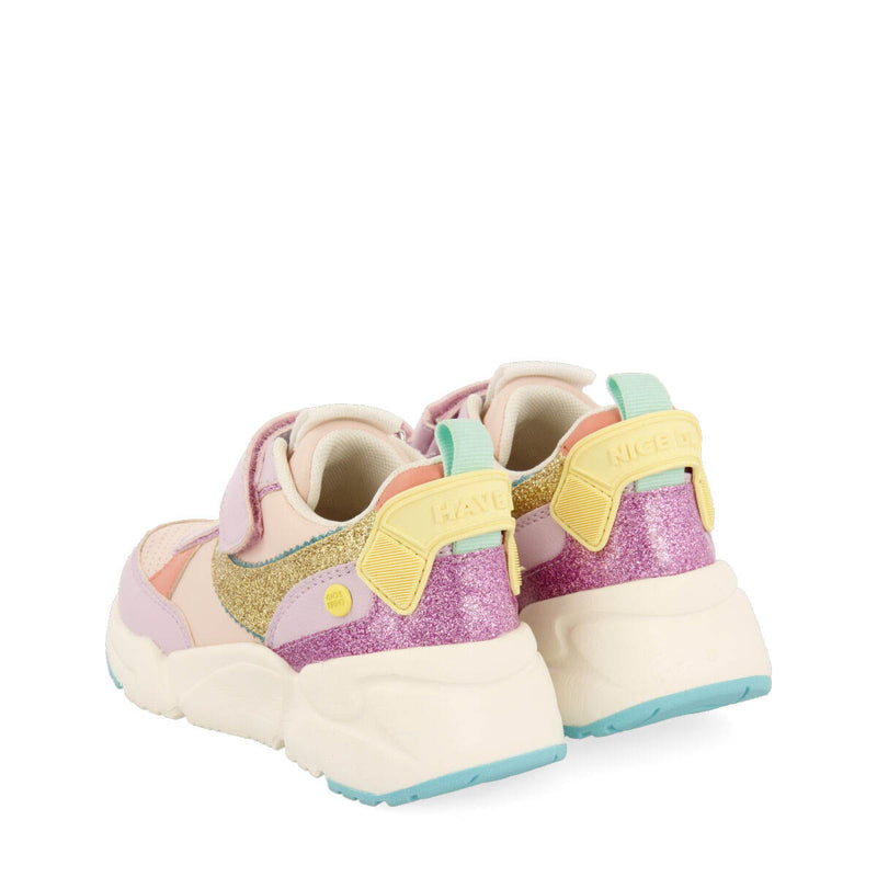 Sneakers lila con colores pastel para niña y niño sautens