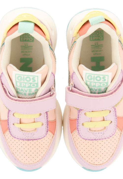 Sautens children's lilac sneakers with pastel colours