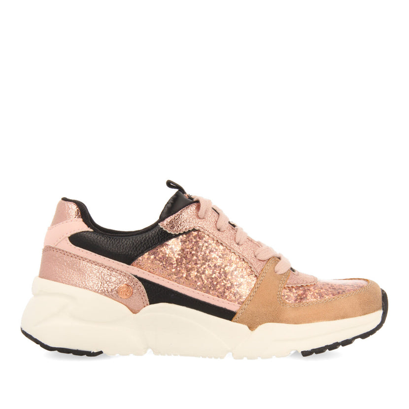 Sneakers rose métallisé pour fille et garçon obdach