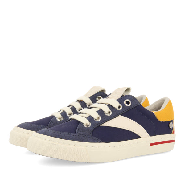 Boddam children's navy blue retro sneakers