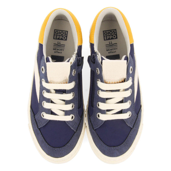 Boddam children's navy blue retro sneakers