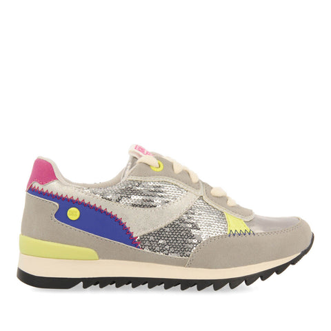 SNEAKERS À PAILLETTES ARGENTÉES POUR FILLE ET GARÇON METHEVEN 