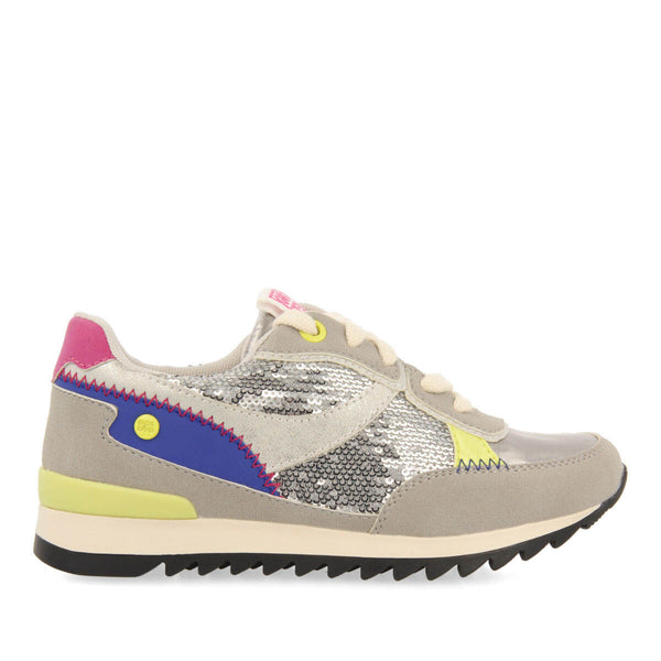 Sneakers à paillettes argentées pour fille et garçon metheven 