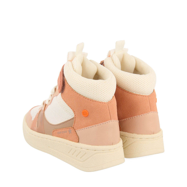 Vadso children's nude boot-style sneakers with adjustable strap