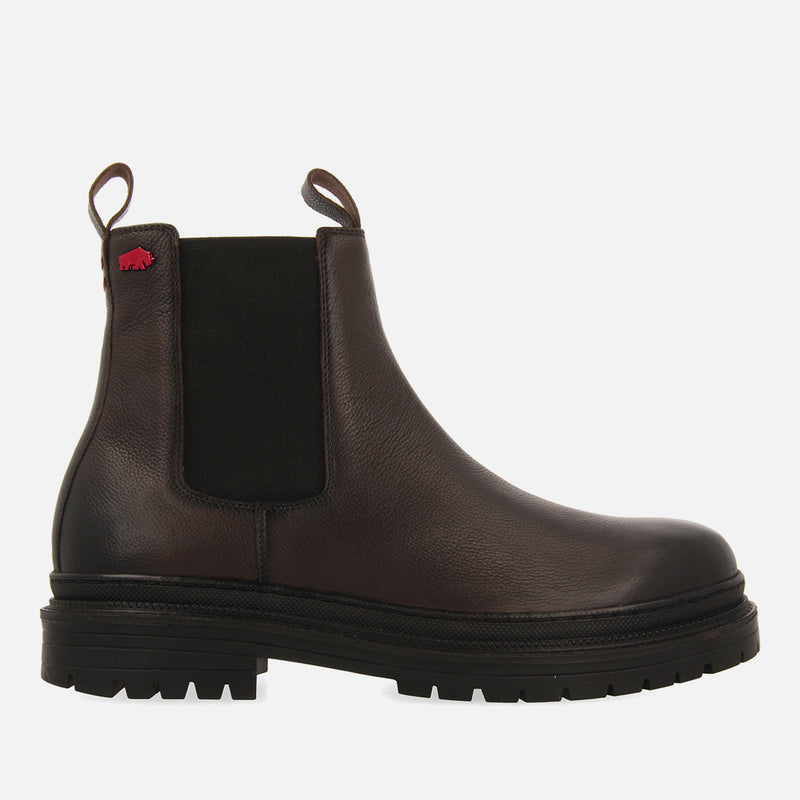 Botas tipo chelsea de piel en color marrón para hombre HERRICK