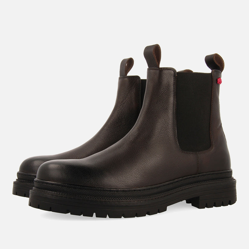 Botas tipo chelsea de piel en color marrón para hombre HERRICK