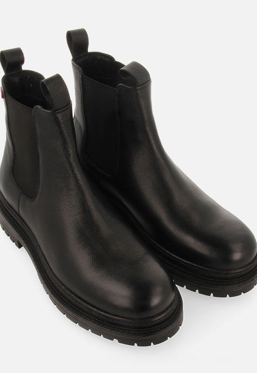 HERRICK men's black split chelsea boots